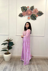 Purple chiffon saree - kasumi.in